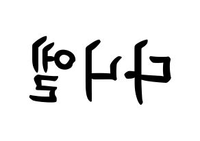 KPOP Wanna One(워너원、ワナワン) 강다니엘 (カン・ダニエル, カン・ダニエル) k-pop アイドル名前　ボード 言葉 左右反転