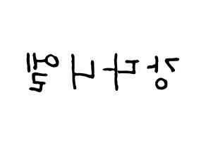 KPOP Wanna One(워너원、ワナワン) 강다니엘 (カン・ダニエル) k-pop アイドル名前 ファンサボード 型紙 左右反転