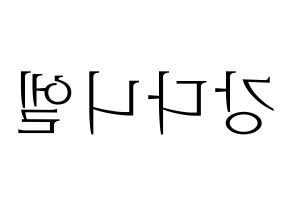 KPOP Wanna One(워너원、ワナワン) 강다니엘 (カン・ダニエル) 応援ボード・うちわ　韓国語/ハングル文字型紙 左右反転
