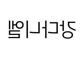 KPOP Wanna One(워너원、ワナワン) 강다니엘 (カン・ダニエル) プリント用応援ボード型紙、うちわ型紙　韓国語/ハングル文字型紙 左右反転