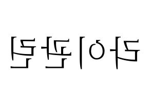 KPOP Wanna One(워너원、ワナワン) 라이관린 (ライ・グァンリン) 応援ボード・うちわ　韓国語/ハングル文字型紙 左右反転