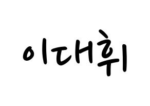 KPOP Wanna One(워너원、ワナワン) 이대휘 (イ・デフィ) 応援ボード ハングル 型紙  通常