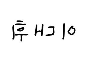 KPOP Wanna One(워너원、ワナワン) 이대휘 (イ・デフィ) 応援ボード ハングル 型紙  左右反転