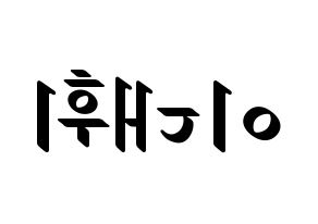 KPOP Wanna One(워너원、ワナワン) 이대휘 (イ・デフィ) 応援ボード ハングル 型紙  左右反転