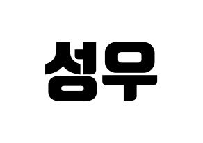 KPOP Wanna One(워너원、ワナワン) 옹성우 (オン・ソンウ) コンサート用　応援ボード・うちわ　韓国語/ハングル文字型紙 通常