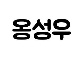 KPOP Wanna One(워너원、ワナワン) 옹성우 (オン・ソンウ, オン・ソンウ) 応援ボード、うちわ無料型紙、応援グッズ 通常