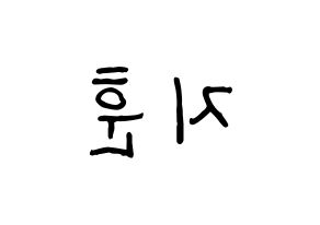 KPOP Wanna One(워너원、ワナワン) 박지훈 (パク・ジフン) k-pop アイドル名前 ファンサボード 型紙 左右反転