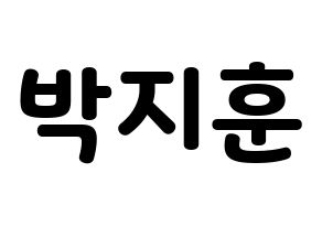 KPOP Wanna One(워너원、ワナワン) 박지훈 (パク・ジフン) 応援ボード・うちわ　韓国語/ハングル文字型紙 通常
