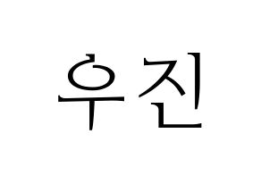 KPOP Wanna One(워너원、ワナワン) 박우진 (パク・ウジン) 応援ボード・うちわ　韓国語/ハングル文字型紙 通常