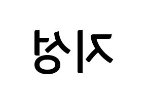 KPOP Wanna One(워너원、ワナワン) 윤지성 (ユン・ジソン) k-pop アイドル名前 ファンサボード 型紙 左右反転