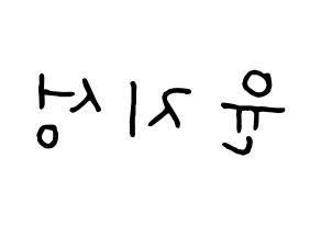 KPOP Wanna One(워너원、ワナワン) 윤지성 (ユン・ジソン) k-pop 応援ボード メッセージ 型紙 左右反転