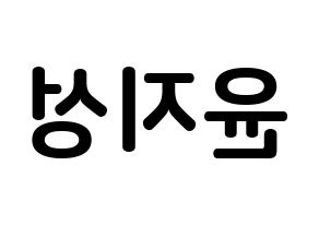 KPOP Wanna One(워너원、ワナワン) 윤지성 (ユン・ジソン, ユン・ジソン) k-pop アイドル名前　ボード 言葉 左右反転