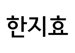 KPOP Weeekly(위클리、ウィクリー) 지한 (ハン・ジヒョ, ジハン) 無料サイン会用、イベント会用応援ボード型紙 通常