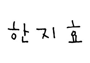 KPOP Weeekly(위클리、ウィクリー) 지한 (ハン・ジヒョ, ジハン) 無料サイン会用、イベント会用応援ボード型紙 通常