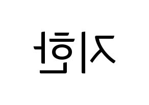 KPOP Weeekly(위클리、ウィクリー) 지한 (ジハン) コンサート用　応援ボード・うちわ　韓国語/ハングル文字型紙 左右反転