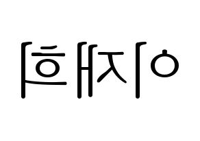 KPOP Weeekly(위클리、ウィクリー) 이재희 (イ・ジェヒ) 応援ボード・うちわ　韓国語/ハングル文字型紙 左右反転