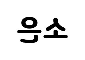 KPOP Weeekly(위클리、ウィクリー) 박소은 (パク・ソウン) 応援ボード・うちわ　韓国語/ハングル文字型紙 左右反転