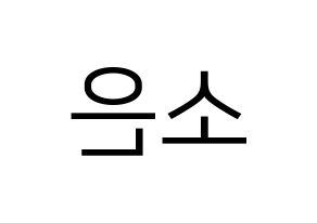 KPOP Weeekly(위클리、ウィクリー) 박소은 (パク・ソウン) プリント用応援ボード型紙、うちわ型紙　韓国語/ハングル文字型紙 左右反転