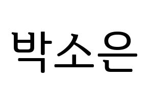 KPOP Weeekly(위클리、ウィクリー) 박소은 (パク・ソウン) プリント用応援ボード型紙、うちわ型紙　韓国語/ハングル文字型紙 通常