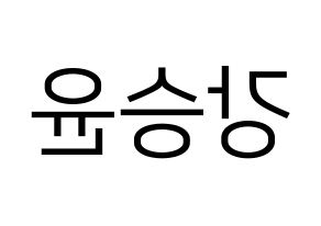 KPOP WINNER(위너、ウィナー) 강승윤 (カン・スンユン) プリント用応援ボード型紙、うちわ型紙　韓国語/ハングル文字型紙 左右反転
