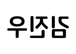 KPOP WINNER(위너、ウィナー) 김진우 (キム・ジヌ, キム・ジヌ) k-pop アイドル名前　ボード 言葉 左右反転
