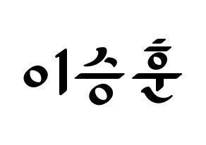 KPOP WINNER(위너、ウィナー) 이승훈 (イ・スンフン) 応援ボード ハングル 型紙  通常