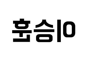 KPOP WINNER(위너、ウィナー) 이승훈 (イ・スンフン) k-pop アイドル名前 ファンサボード 型紙 左右反転
