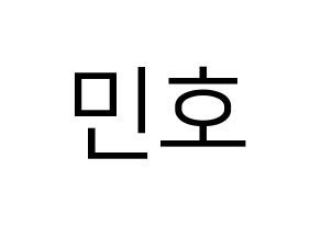 KPOP WINNER(위너、ウィナー) 송민호 (ソン・ミンホ) プリント用応援ボード型紙、うちわ型紙　韓国語/ハングル文字型紙 通常
