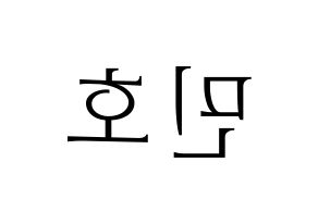 KPOP WINNER(위너、ウィナー) 송민호 (ソン・ミンホ) 応援ボード・うちわ　韓国語/ハングル文字型紙 左右反転