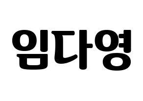 KPOP WJSN(우주소녀、宇宙少女) 다영 (ダヨン) コンサート用　応援ボード・うちわ　韓国語/ハングル文字型紙 通常