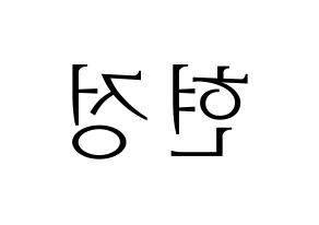 KPOP WJSN(우주소녀、宇宙少女) 설아 (ソラ) 応援ボード・うちわ　韓国語/ハングル文字型紙 左右反転