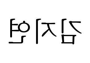 KPOP WJSN(우주소녀、宇宙少女) 보나 (ボナ) 応援ボード・うちわ　韓国語/ハングル文字型紙 左右反転