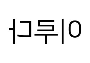 KPOP WJSN(우주소녀、宇宙少女) 루다 (ルダ) プリント用応援ボード型紙、うちわ型紙　韓国語/ハングル文字型紙 左右反転