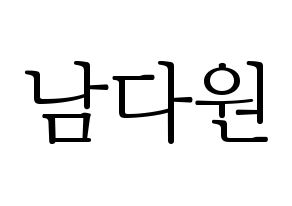 KPOP WJSN(우주소녀、宇宙少女) 다원 (ダウォン) 応援ボード・うちわ　韓国語/ハングル文字型紙 通常