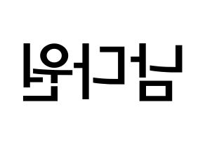 KPOP WJSN(우주소녀、宇宙少女) 다원 (ナム・ダウォン, ダウォン) 無料サイン会用、イベント会用応援ボード型紙 左右反転