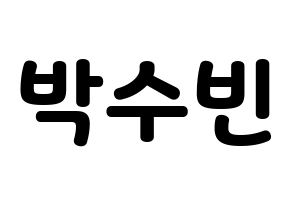 KPOP WJSN(우주소녀、宇宙少女) 수빈 (スビン) 応援ボード・うちわ　韓国語/ハングル文字型紙 通常