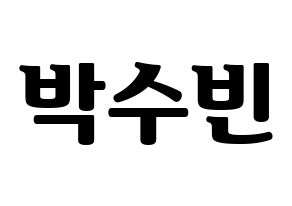 KPOP WJSN(우주소녀、宇宙少女) 수빈 (スビン) コンサート用　応援ボード・うちわ　韓国語/ハングル文字型紙 通常