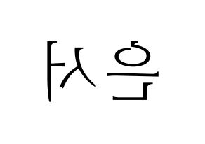 KPOP WJSN(우주소녀、宇宙少女) 은서 (ウンソ) 応援ボード・うちわ　韓国語/ハングル文字型紙 左右反転