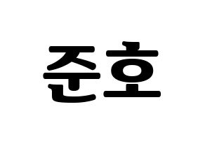 KPOP X1(엑스원、エックスワン) 차준호 (チャ・ジュノ) コンサート用　応援ボード・うちわ　韓国語/ハングル文字型紙 通常