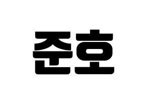 KPOP X1(엑스원、エックスワン) 차준호 (チャ・ジュノ) コンサート用　応援ボード・うちわ　韓国語/ハングル文字型紙 通常