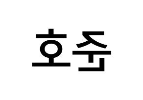 KPOP X1(엑스원、エックスワン) 차준호 (チャ・ジュノ, チャ・ジュノ) 無料サイン会用、イベント会用応援ボード型紙 左右反転