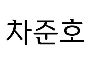 KPOP X1(엑스원、エックスワン) 차준호 (チャ・ジュノ) プリント用応援ボード型紙、うちわ型紙　韓国語/ハングル文字型紙 通常