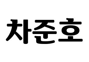 KPOP X1(엑스원、エックスワン) 차준호 (チャ・ジュノ) コンサート用　応援ボード・うちわ　韓国語/ハングル文字型紙 通常