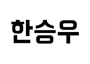 KPOP X1(엑스원、エックスワン) 한승우 (ハン・スンウ) k-pop アイドル名前 ファンサボード 型紙 通常