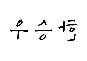 KPOP X1(엑스원、エックスワン) 한승우 (ハン・スンウ) 応援ボード ハングル 型紙  左右反転