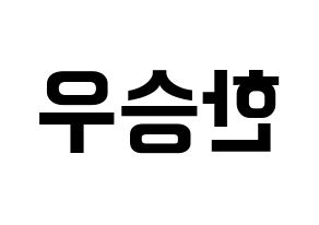 KPOP X1(엑스원、エックスワン) 한승우 (ハン・スンウ) k-pop アイドル名前 ファンサボード 型紙 左右反転