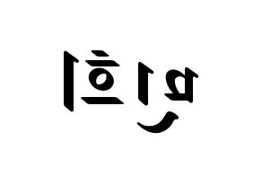 KPOP X1(엑스원、エックスワン) 강민희 (カン・ミニ) 応援ボード ハングル 型紙  左右反転