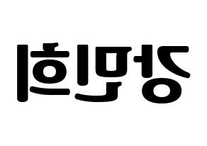 KPOP X1(엑스원、エックスワン) 강민희 (カン・ミニ) コンサート用　応援ボード・うちわ　韓国語/ハングル文字型紙 左右反転