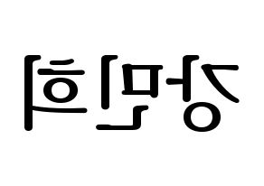 KPOP X1(엑스원、エックスワン) 강민희 (カン・ミニ) プリント用応援ボード型紙、うちわ型紙　韓国語/ハングル文字型紙 左右反転