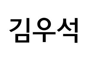 KPOP X1(엑스원、エックスワン) 김우석 (キム・ウソク, キム・ウソク) 無料サイン会用、イベント会用応援ボード型紙 通常